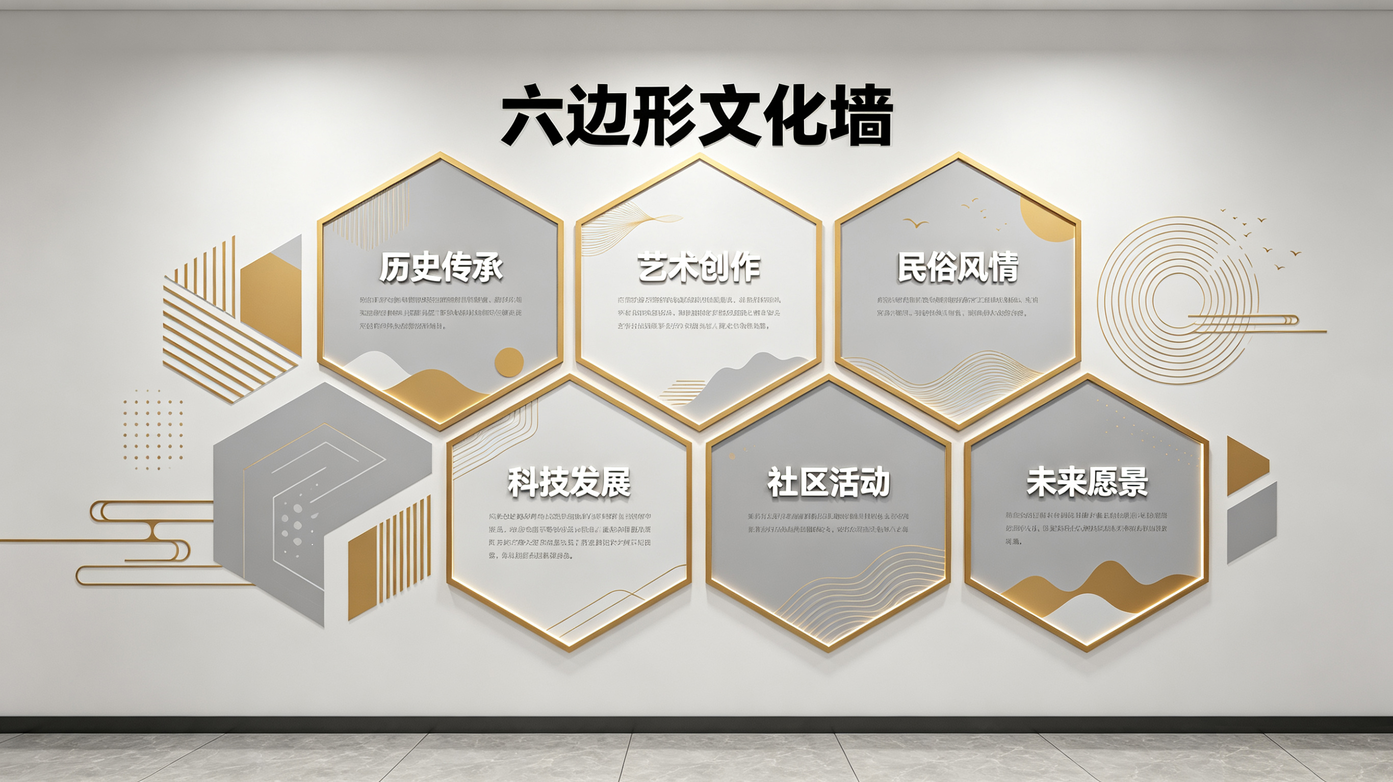 衡山企业文化墙 | 六边形信息美学
